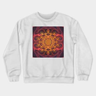 Gold Mandala on Pink Marble Crewneck Sweatshirt